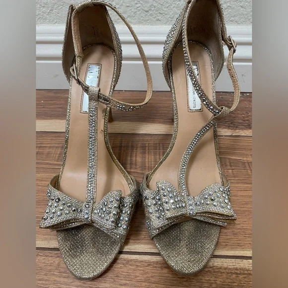 INC International Concepts Shoes Inc Rhinestone Heels With Bow